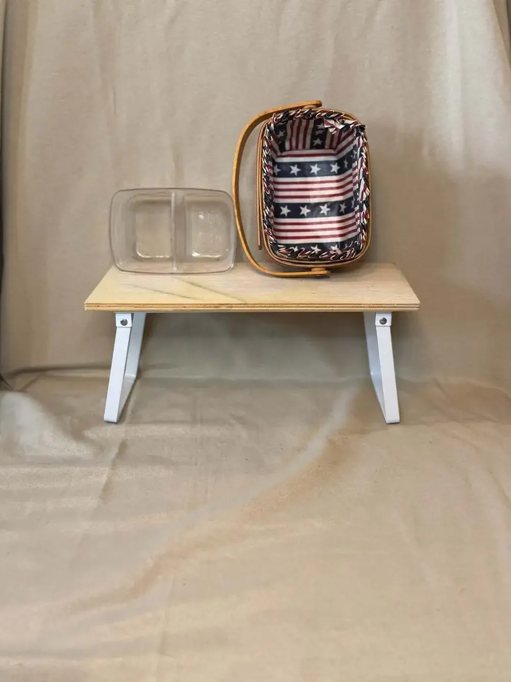 Longaberger 1997 All American Patriot Plastic Protector and Fabric Liner